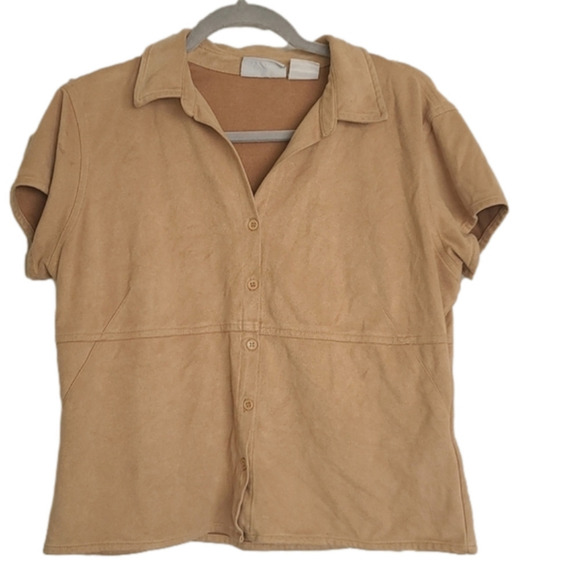 KATHY Ireland faux suade top size large - Picture 1 of 5